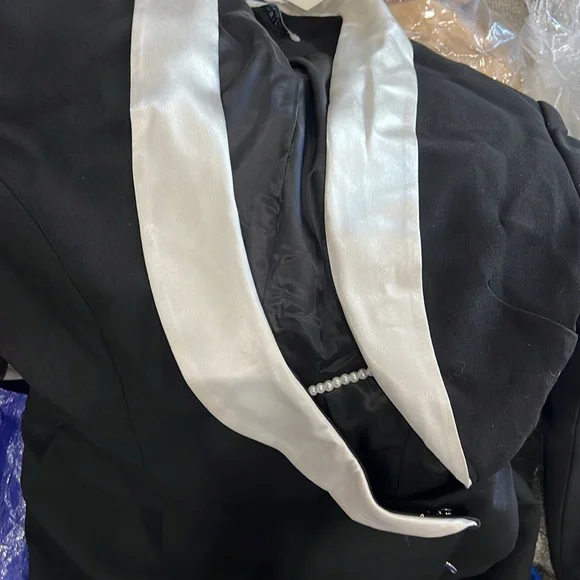 Atoir Mira Blazer Dress in Black & Cream